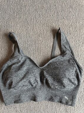 Puma Heather Gray Seamless Wireless Sports Bra